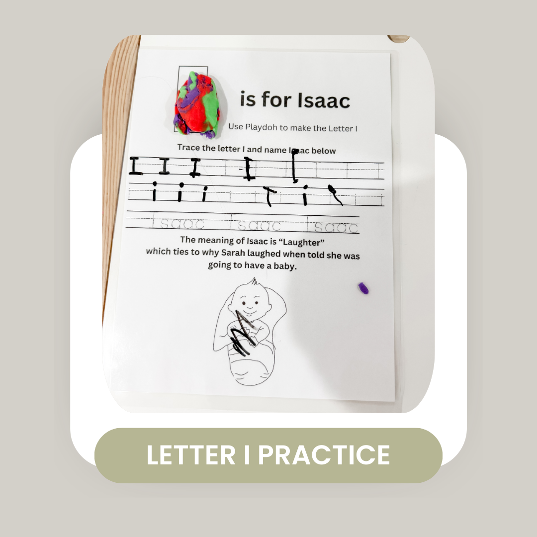 I - Isaac Letter Worksheet